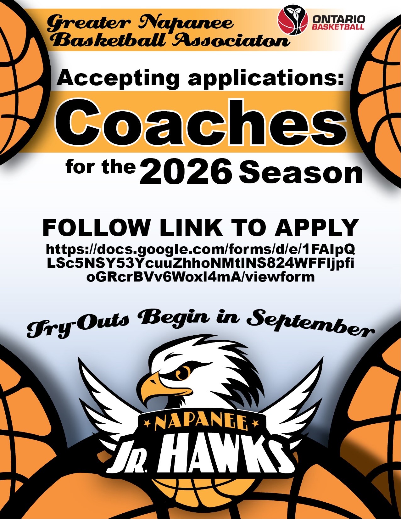 Napanee JR Hawks Coaches Wanted Napanee JR HawksCoaches Wanted